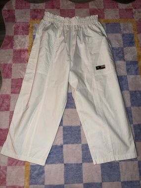 Vintage sport 80’s capri pant White Elastic-Waist Casual